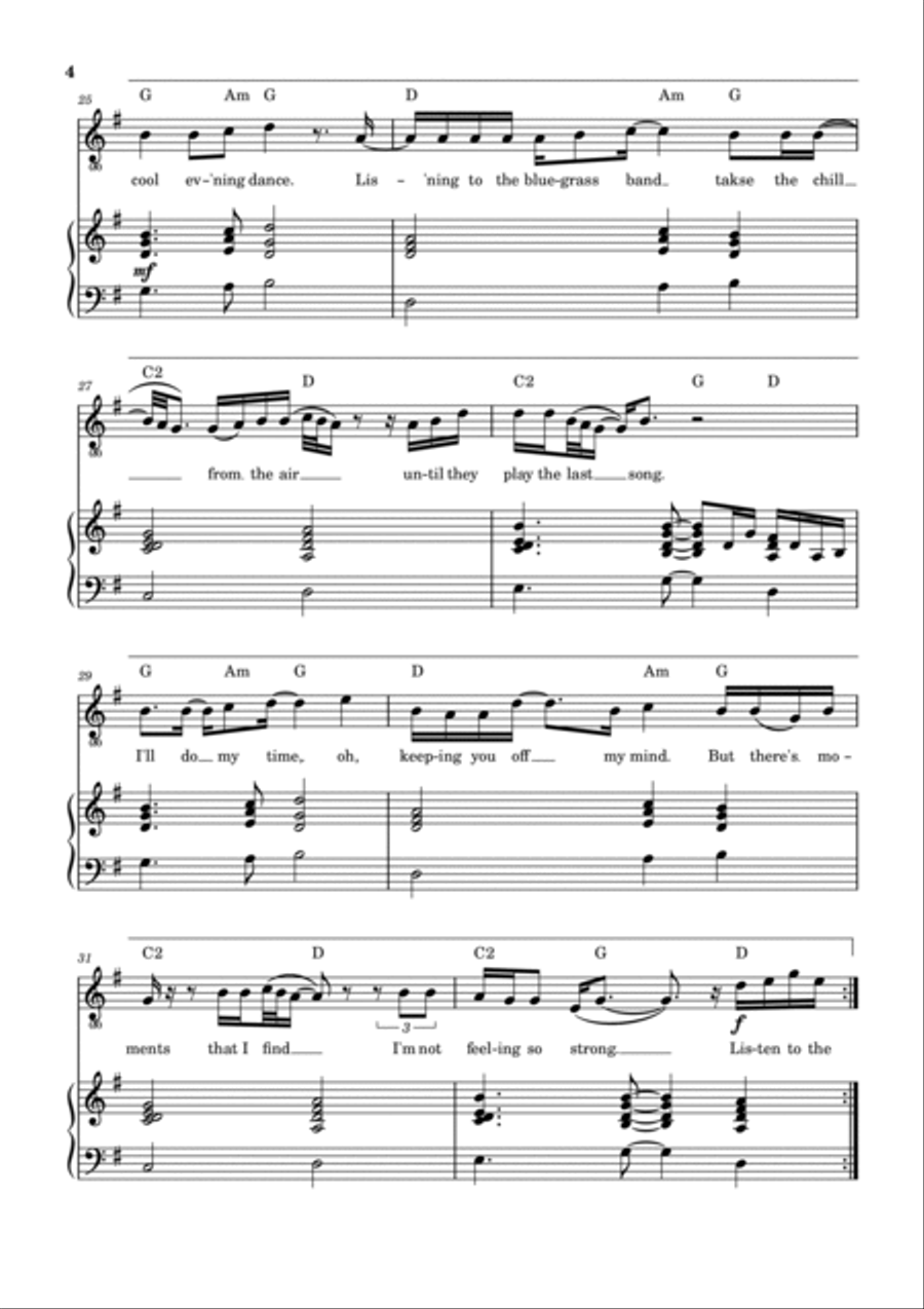 Mandolin Rain Voice scores gallery preview page 5