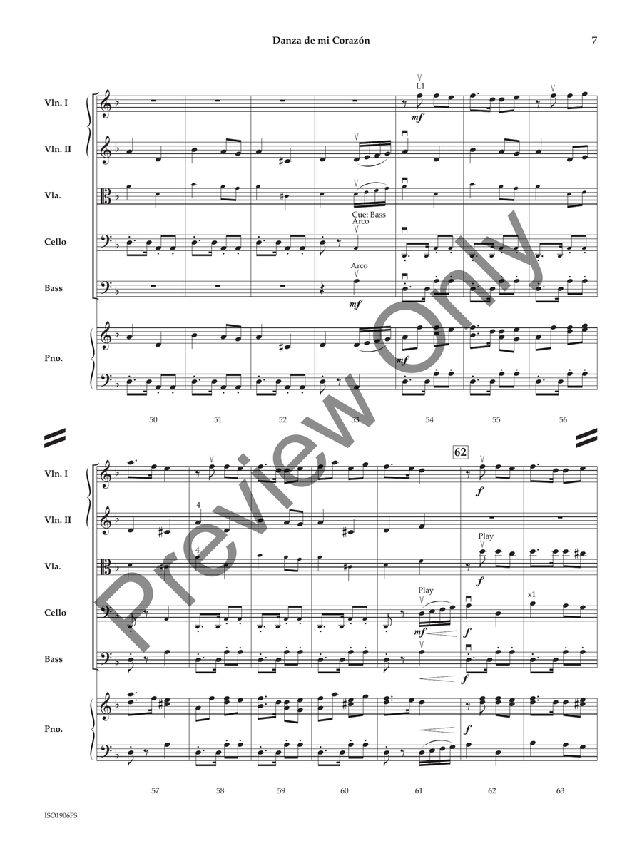 Danza de mi Corozón String Orchestra scores gallery preview page 6