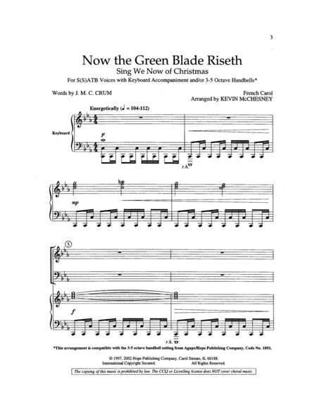 Now the Green Blade Riseth (Sing We Now of Christmas)