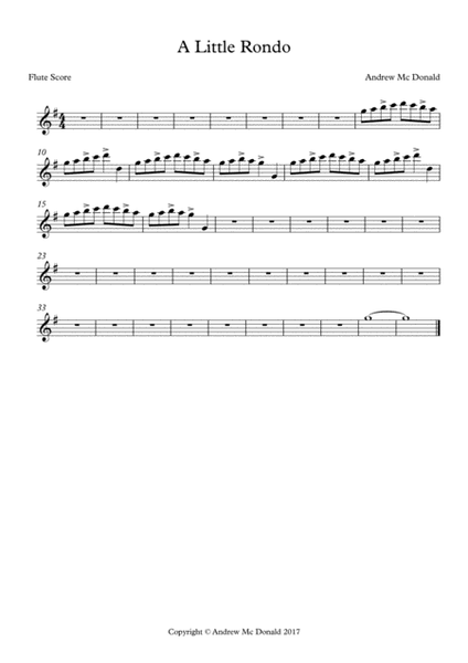 A Little Rondo Flute Score