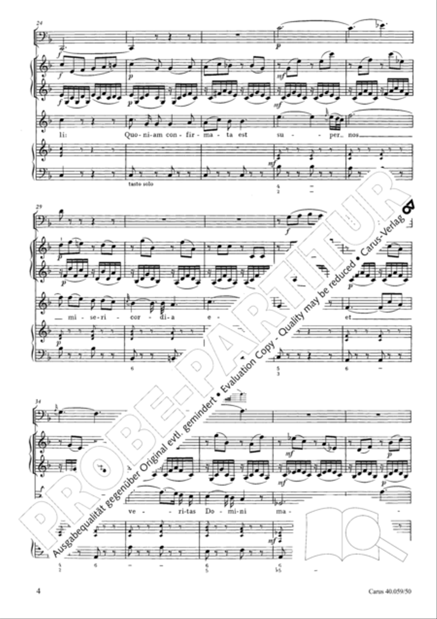 Laudate Dominum in F 4-Part scores gallery preview page 5