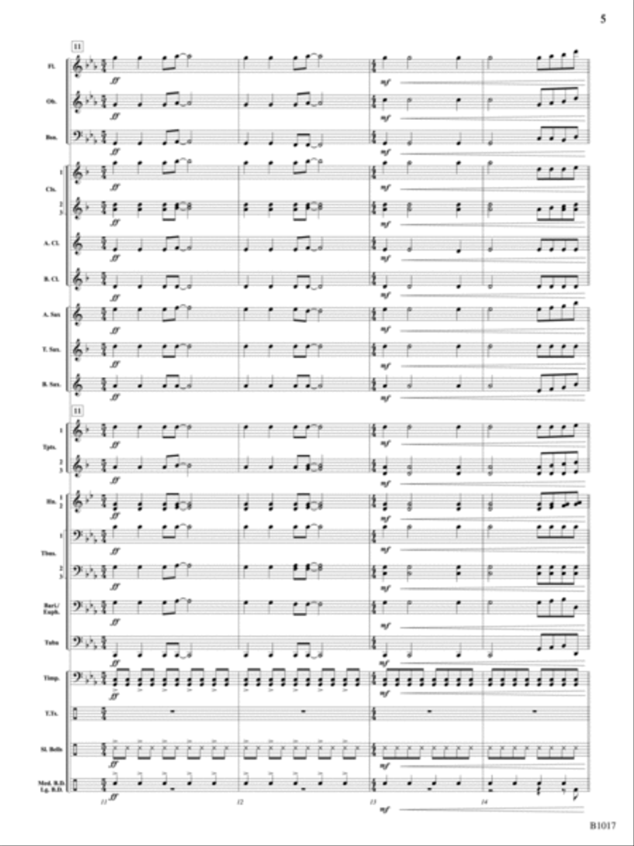 Warrior's Dance: Score Warrior's Dance: Score Concert Band scores gallery preview page 5