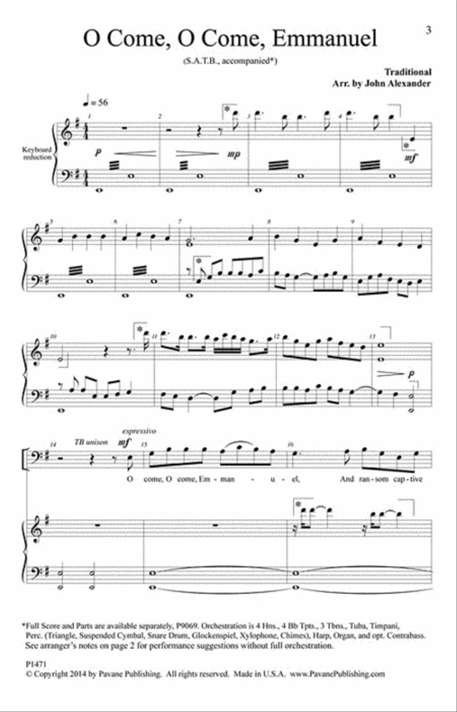 O Come, O Come, Emmanuel 4-Part scores gallery preview page 2