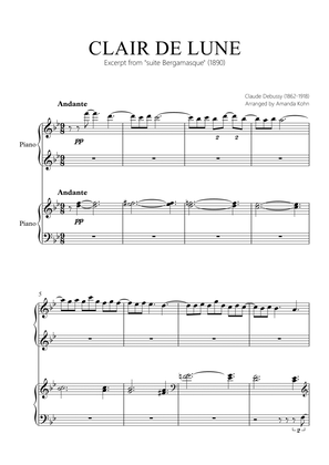 Clair de Lune - 4 hands (Bb maj)