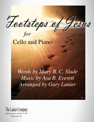 Book cover for FOOTSTEPS OF JESUS (for Cello and Piano)