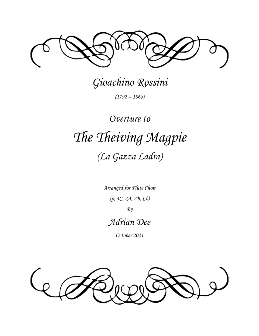 The Thieving Magpie Overture (arr Flute Choir) Flute Choir scores gallery preview page 1