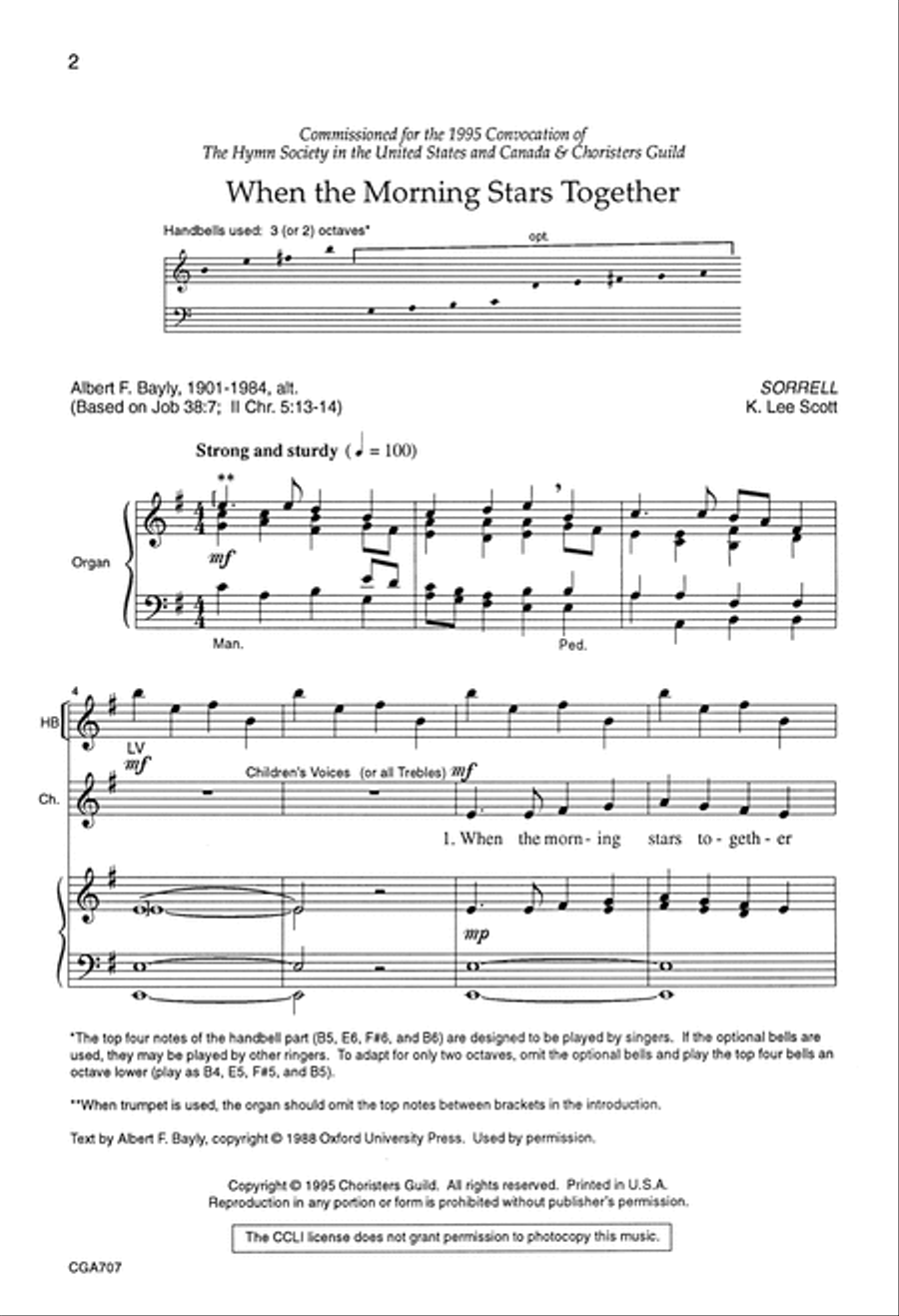 When the Morning Stars Together Choir scores gallery preview page 2