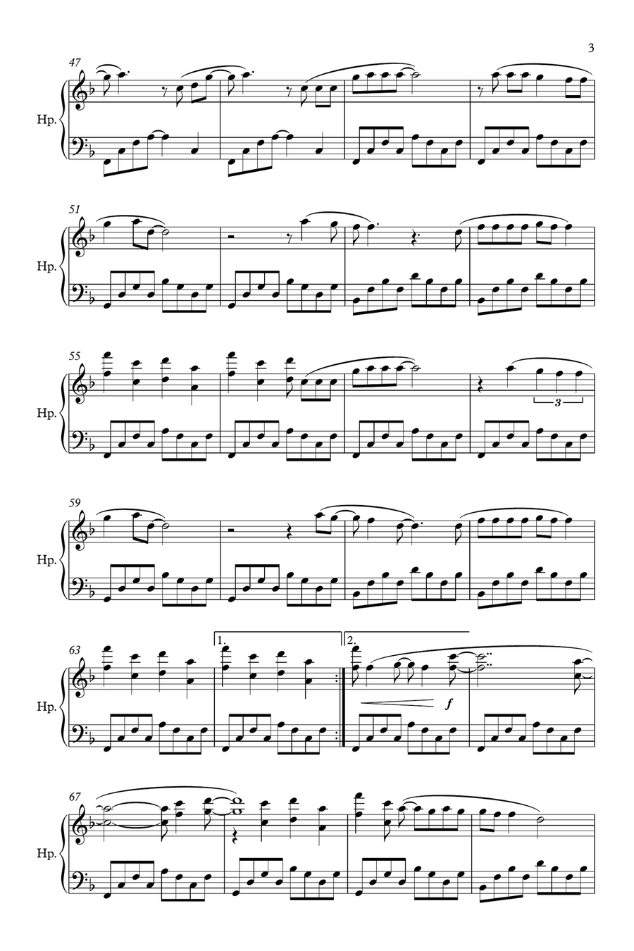 Marry You Harp scores gallery preview page 3
