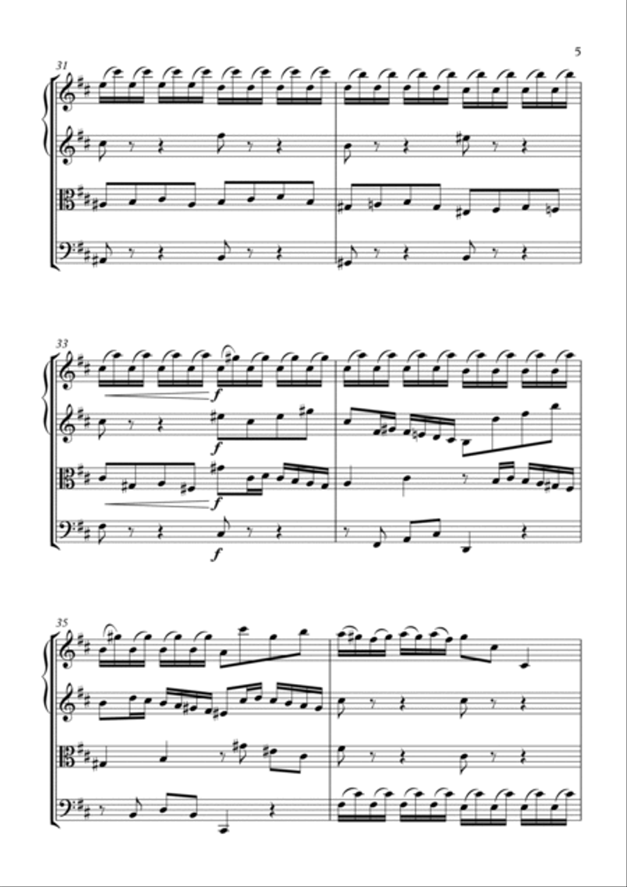 Concerto grosso in B minor op. 6 no. 12 String Quartet scores gallery preview page 5
