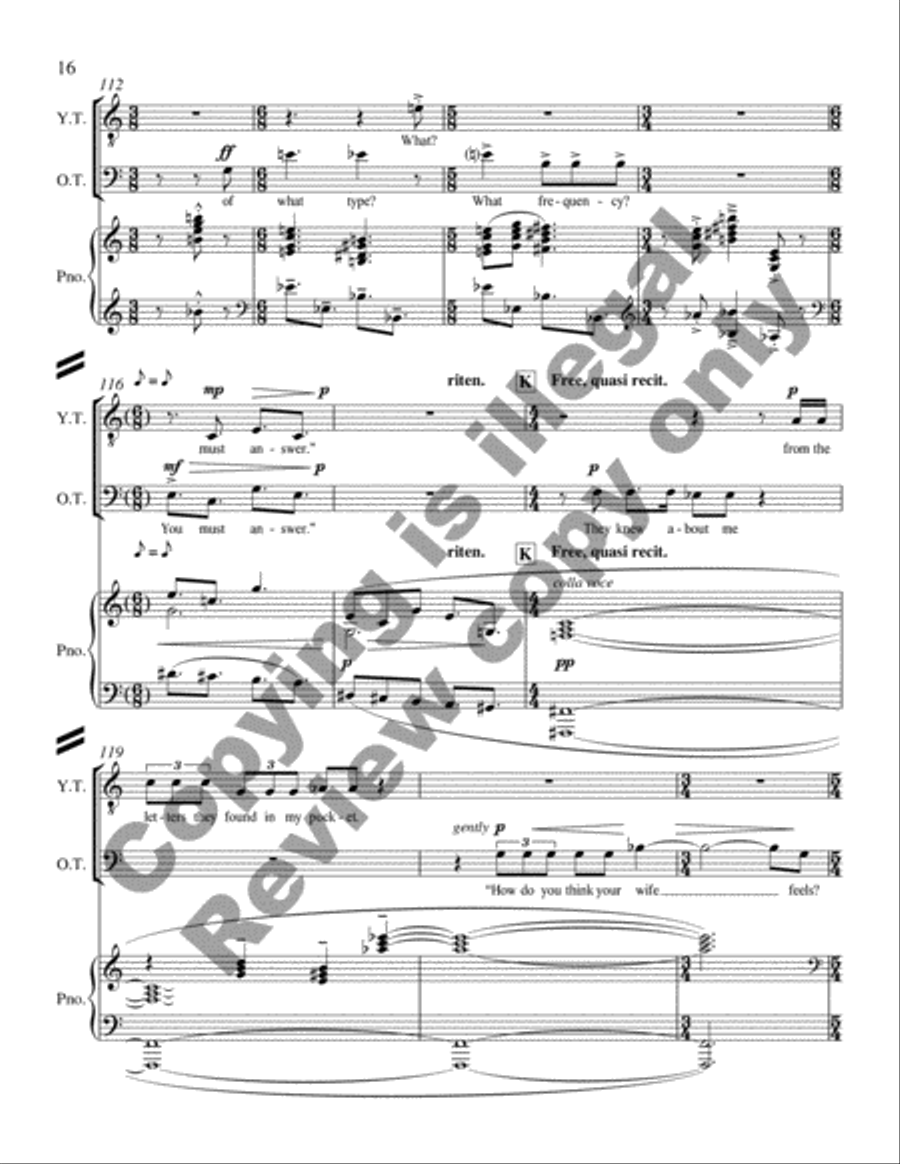 Glory Denied (Piano/Vocal Score) Glory Denied (Piano/Vocal Score) Bassoon scores gallery preview page 18