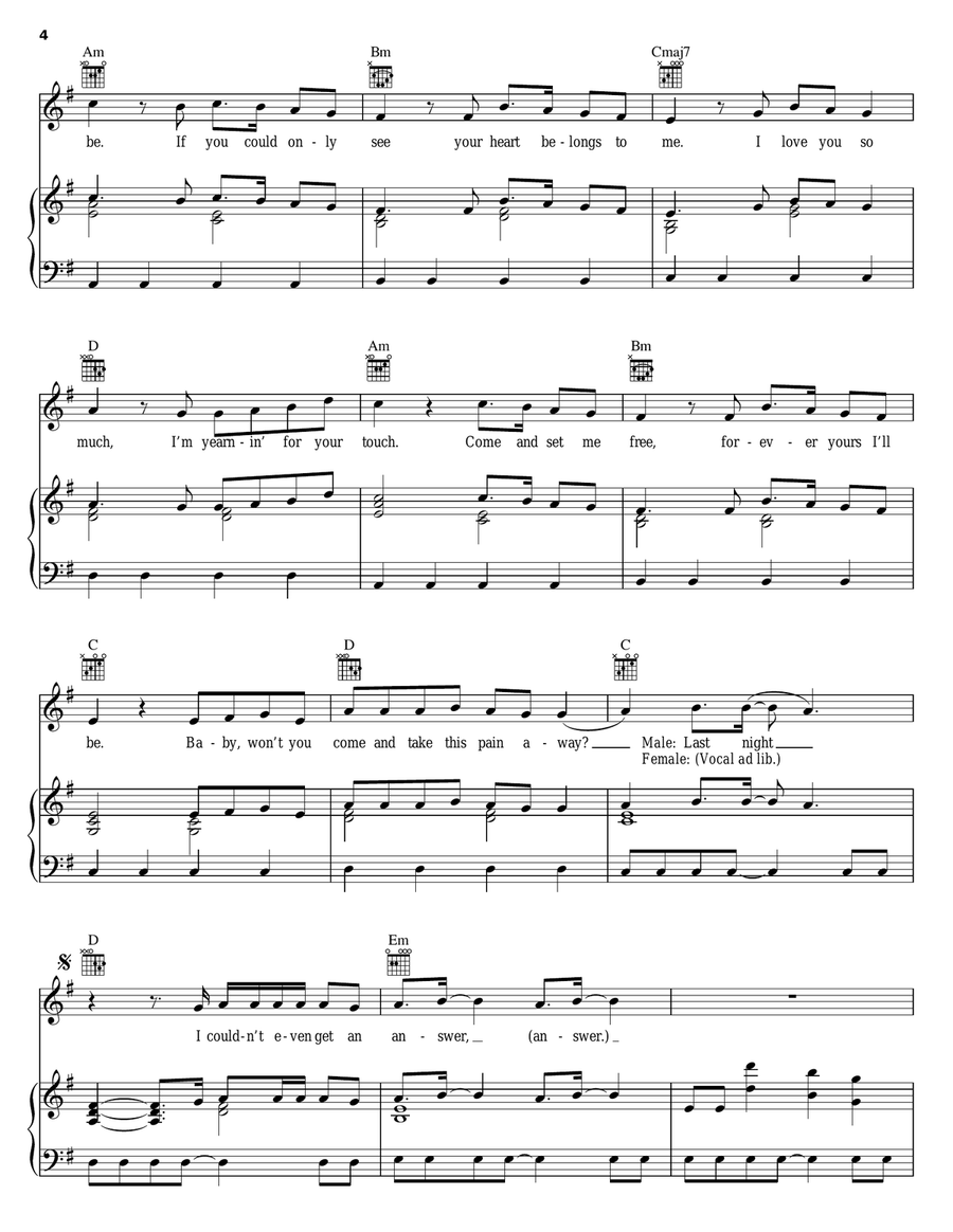 Last Night Last Night Piano, Vocal, Guitar scores gallery preview page 4