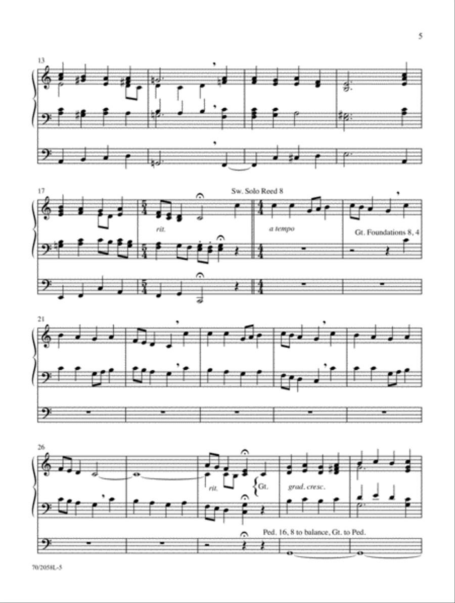 In the Depths of His Love Organ Solo scores gallery preview page 3