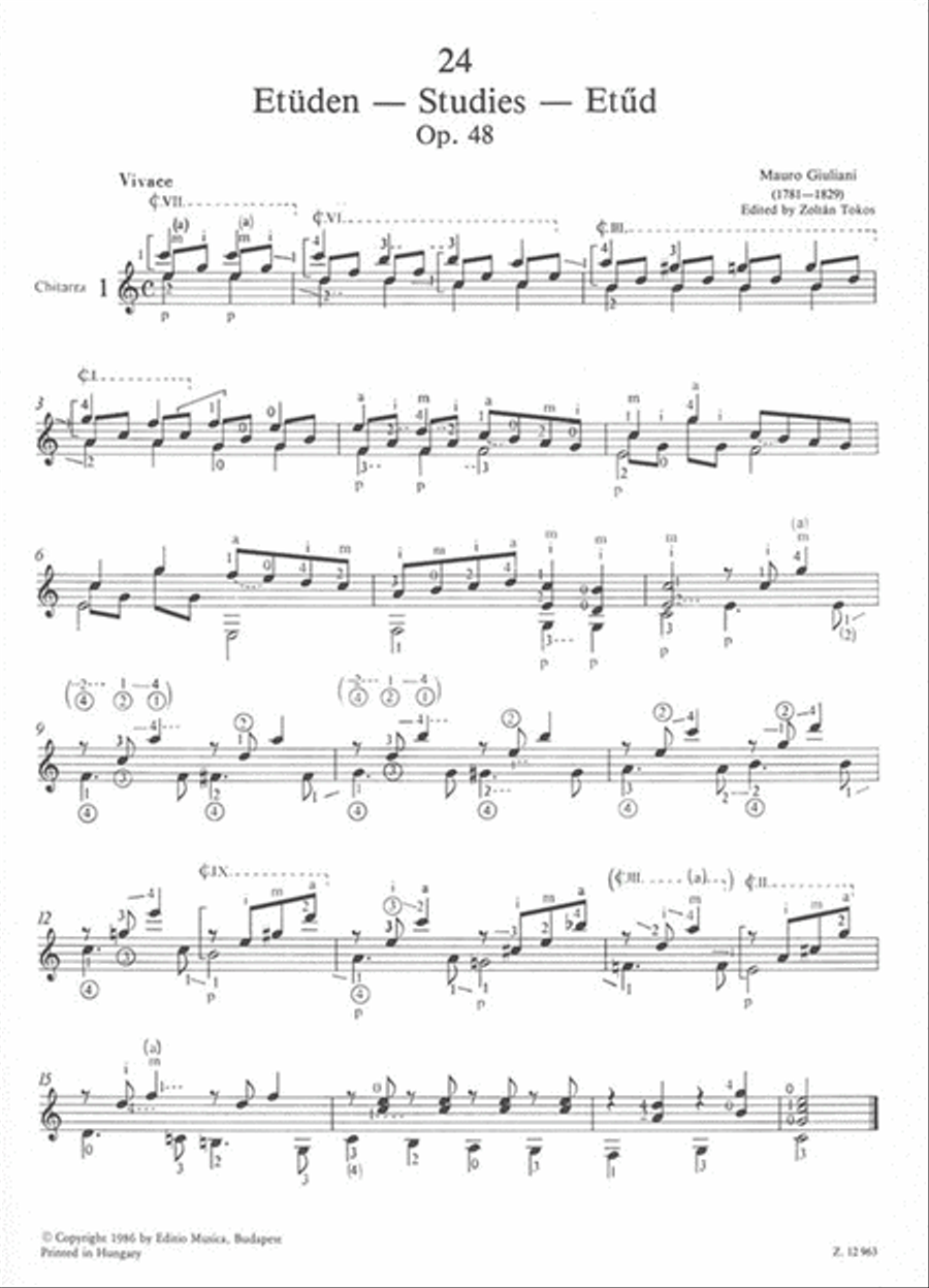 24 Etüden op. 48 Classical Guitar scores gallery preview page 2