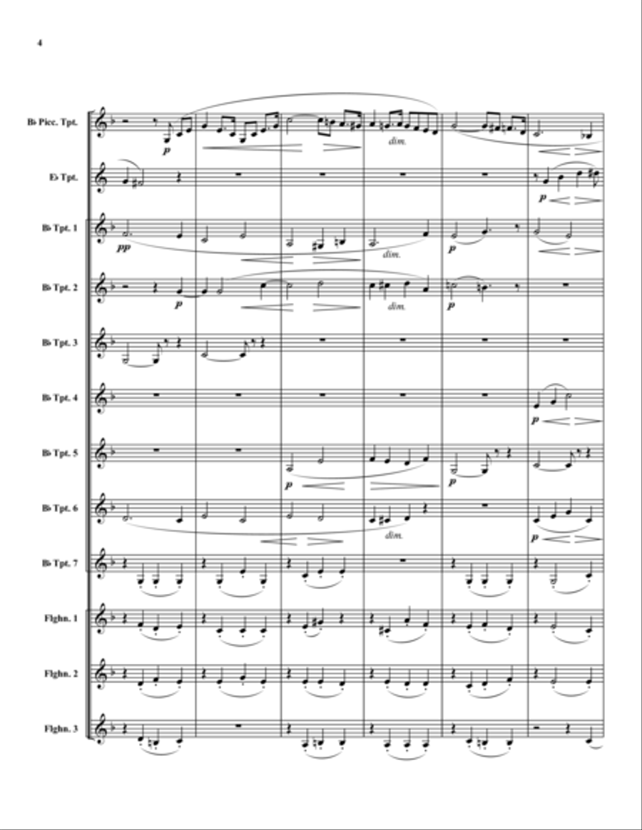 Elsa's Procession to the Cathedral Flugelhorn scores gallery preview page 4