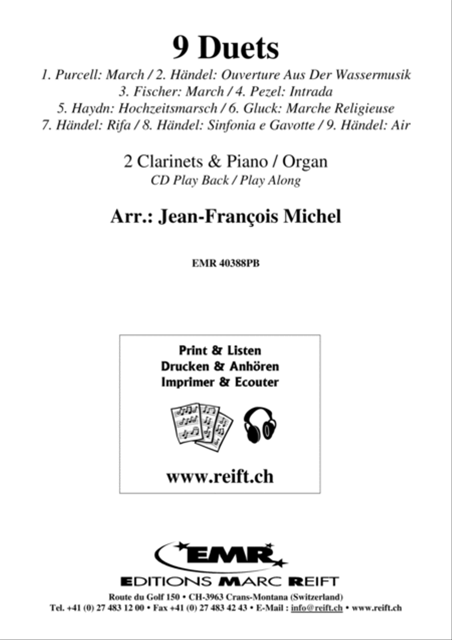 9 Duets Clarinet Duet scores gallery preview page 2