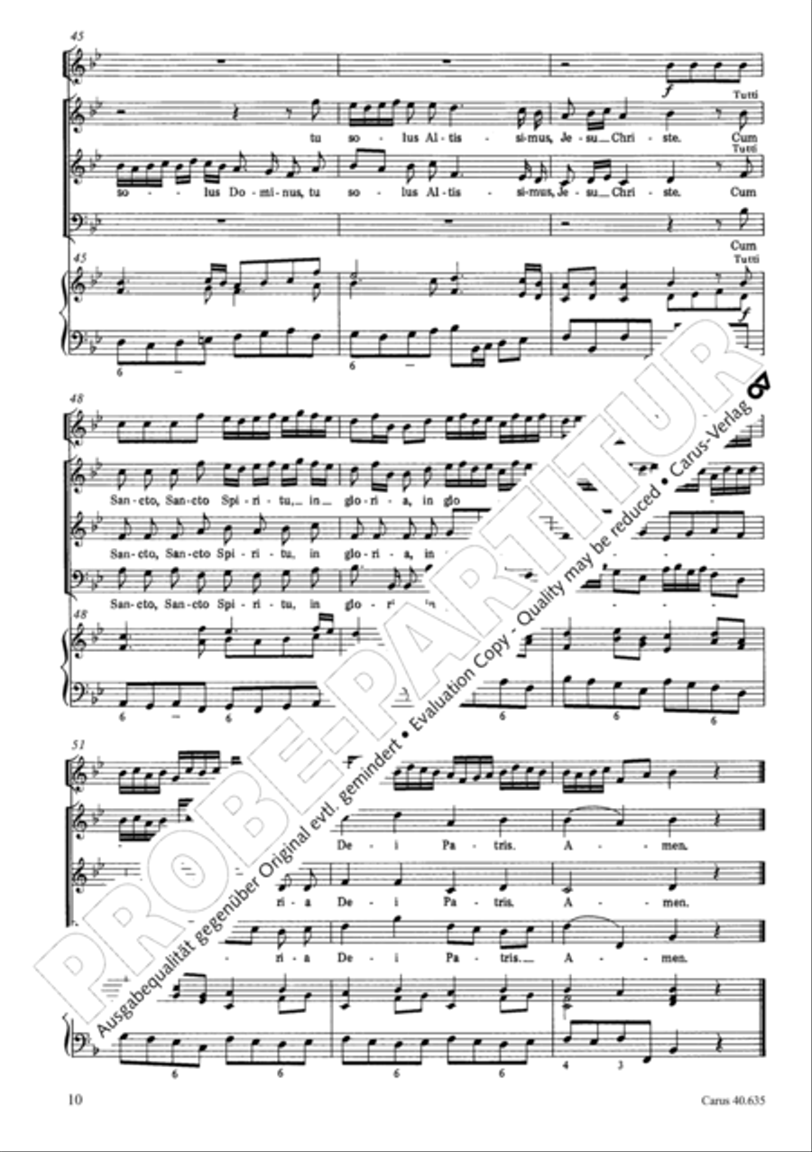 Missa civilis in B 3-Part scores gallery preview page 19