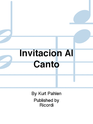 Invitacion Al Canto