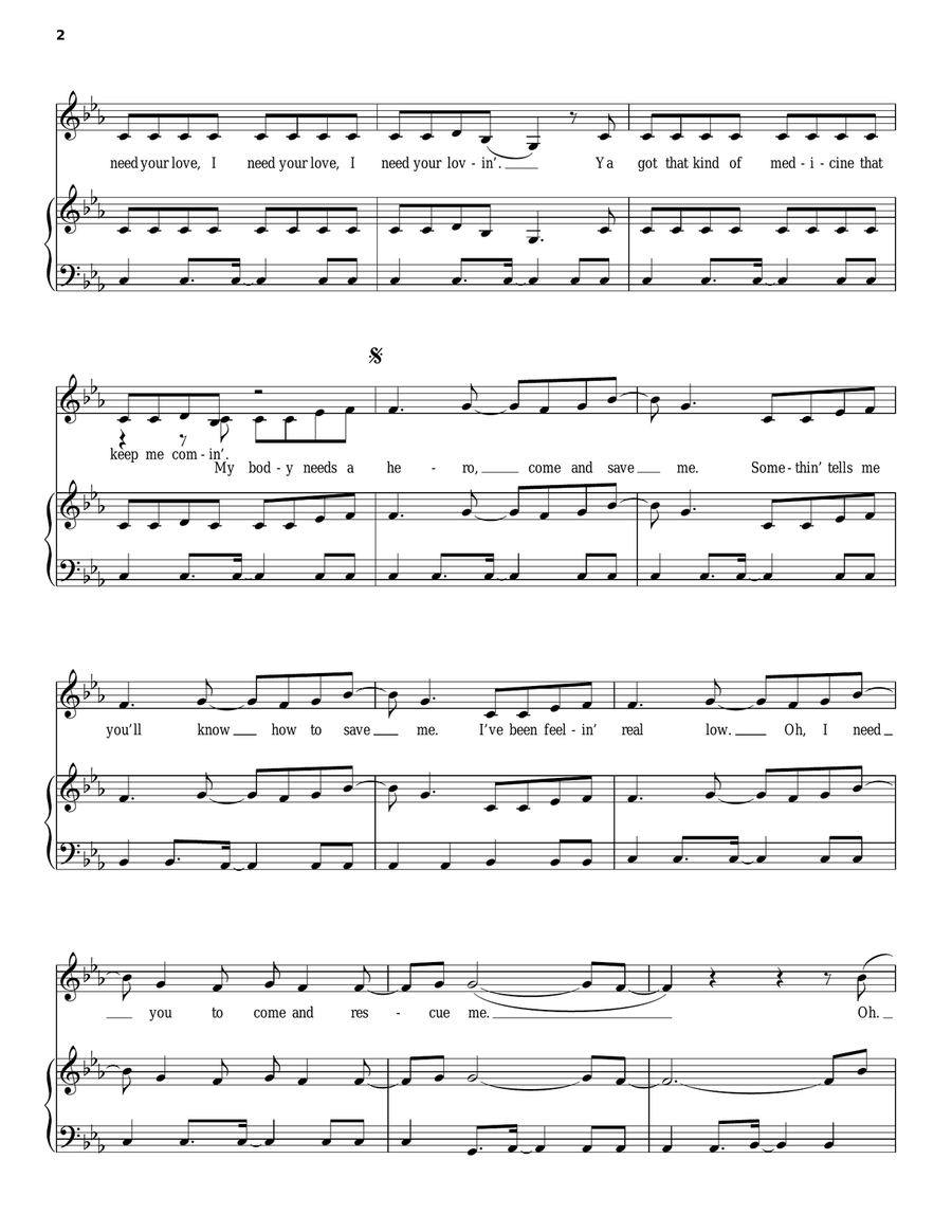 Turn Me On Turn Me On Piano, Vocal, Guitar scores gallery preview page 2