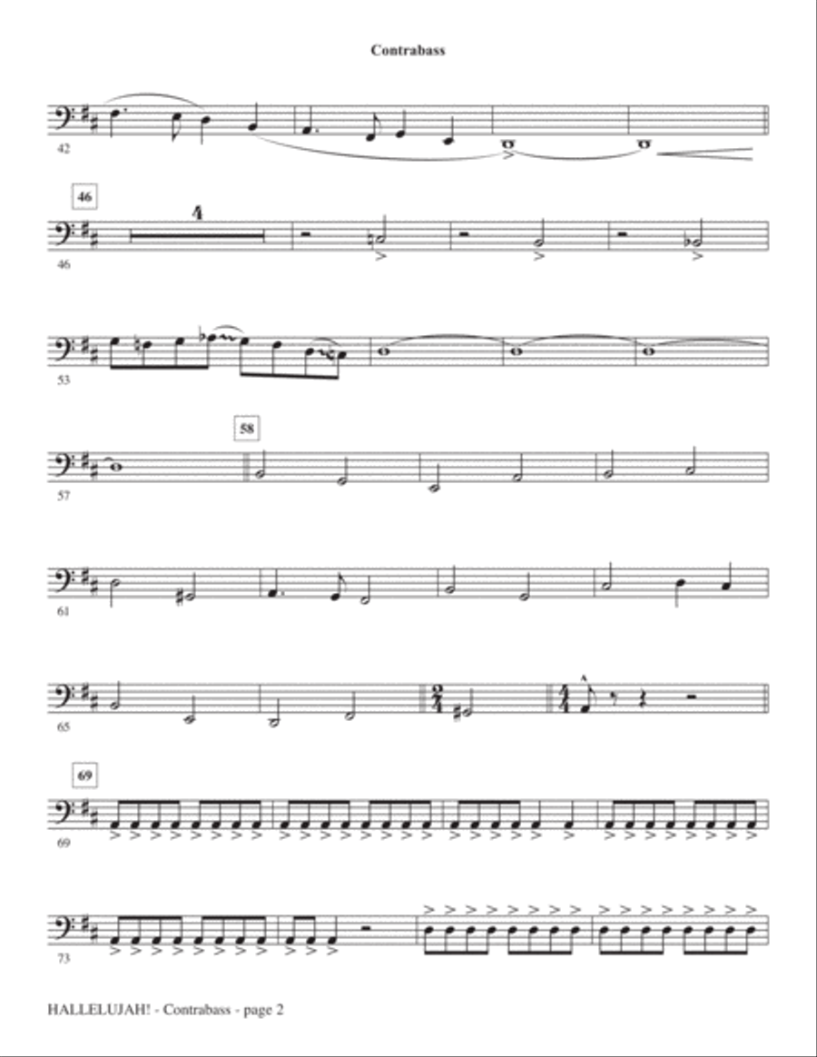 Hallelujah! (from Messiah Rocks) - Contrabass Choir scores gallery preview page 2