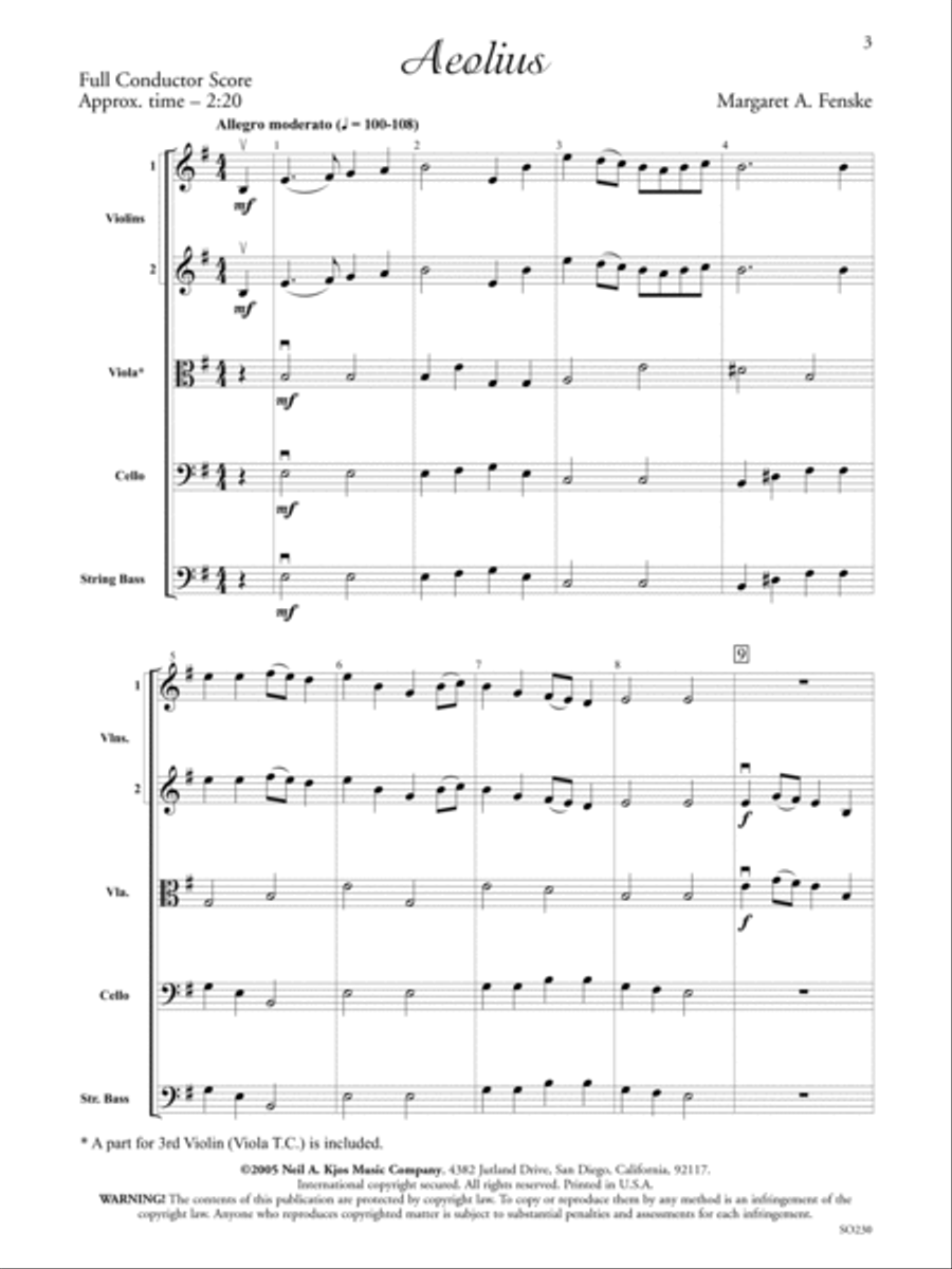 Aeolius Aeolius String Orchestra scores gallery preview page 2