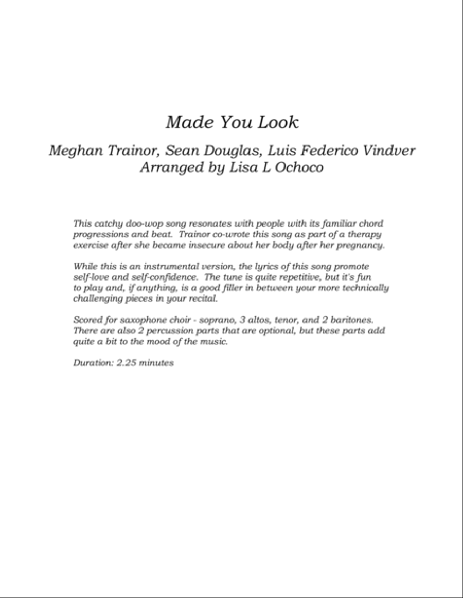 Made You Look Woodwind Ensemble scores gallery preview page 4