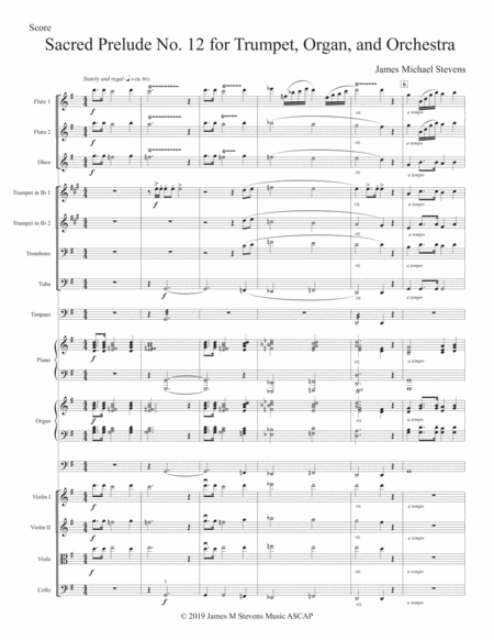 Sacred Prelude No. 12 for Trumpet, Organ, and Orchestra