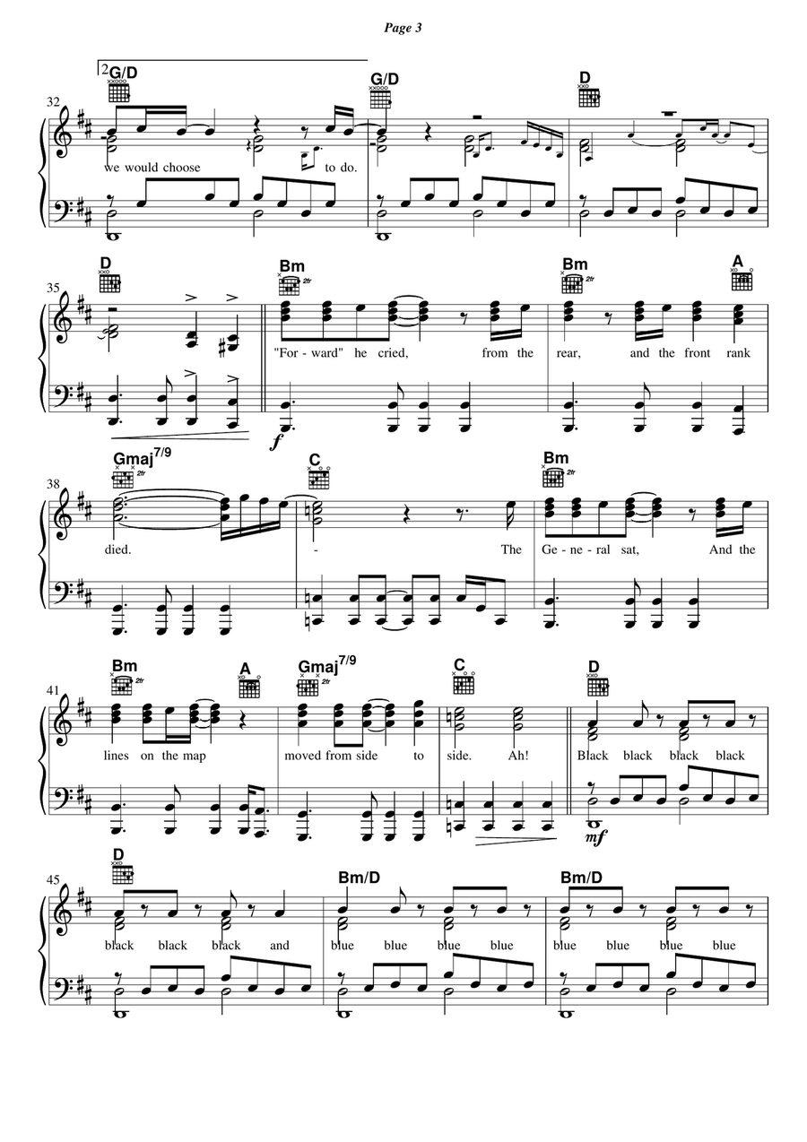 Us And Them Us And Them Piano, Vocal, Guitar scores gallery preview page 3