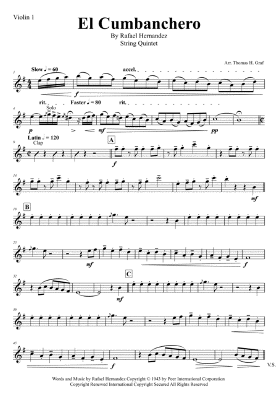 El Cumbanchero String Quartet scores gallery preview page 5