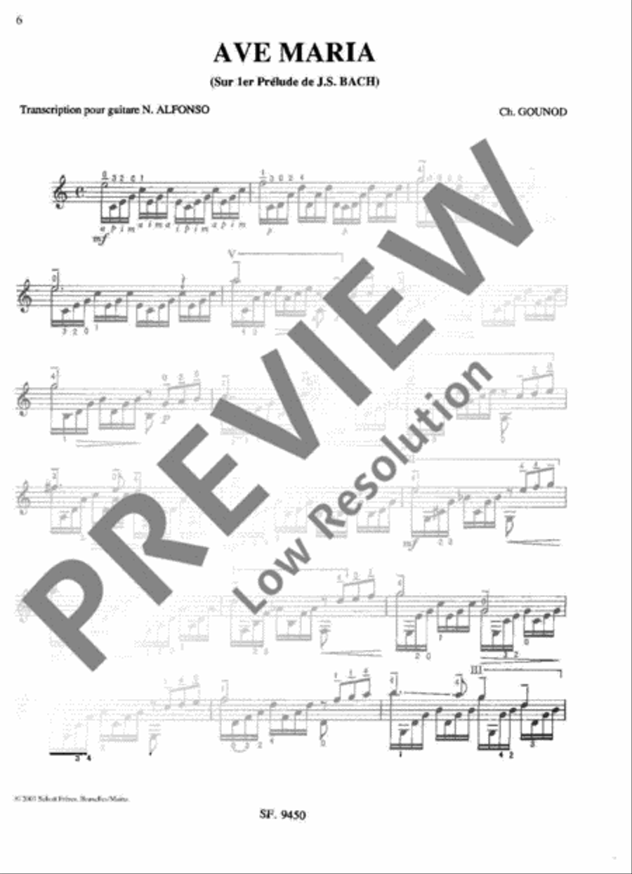 Ave Maria Classical Guitar scores gallery preview page 7