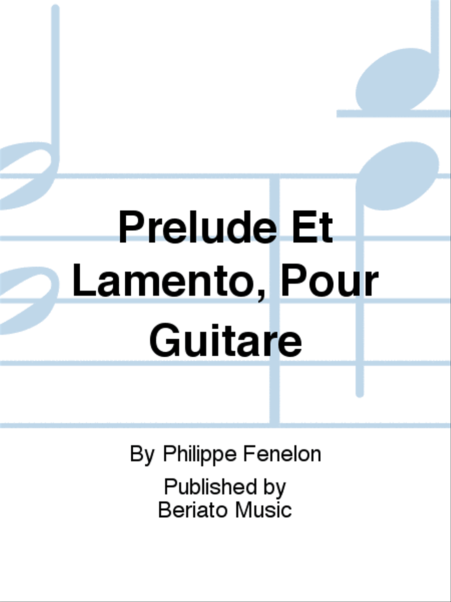 Prelude Et Lamento, Pour Guitare Lute scores gallery preview page 1