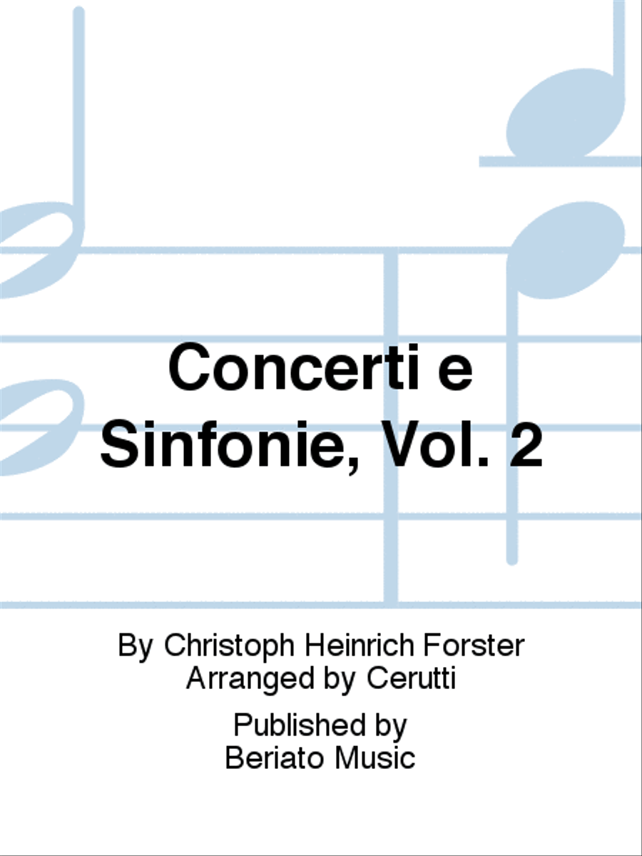 Concerti e Sinfonie, Vol. 2 Harpsichord scores gallery preview page 1