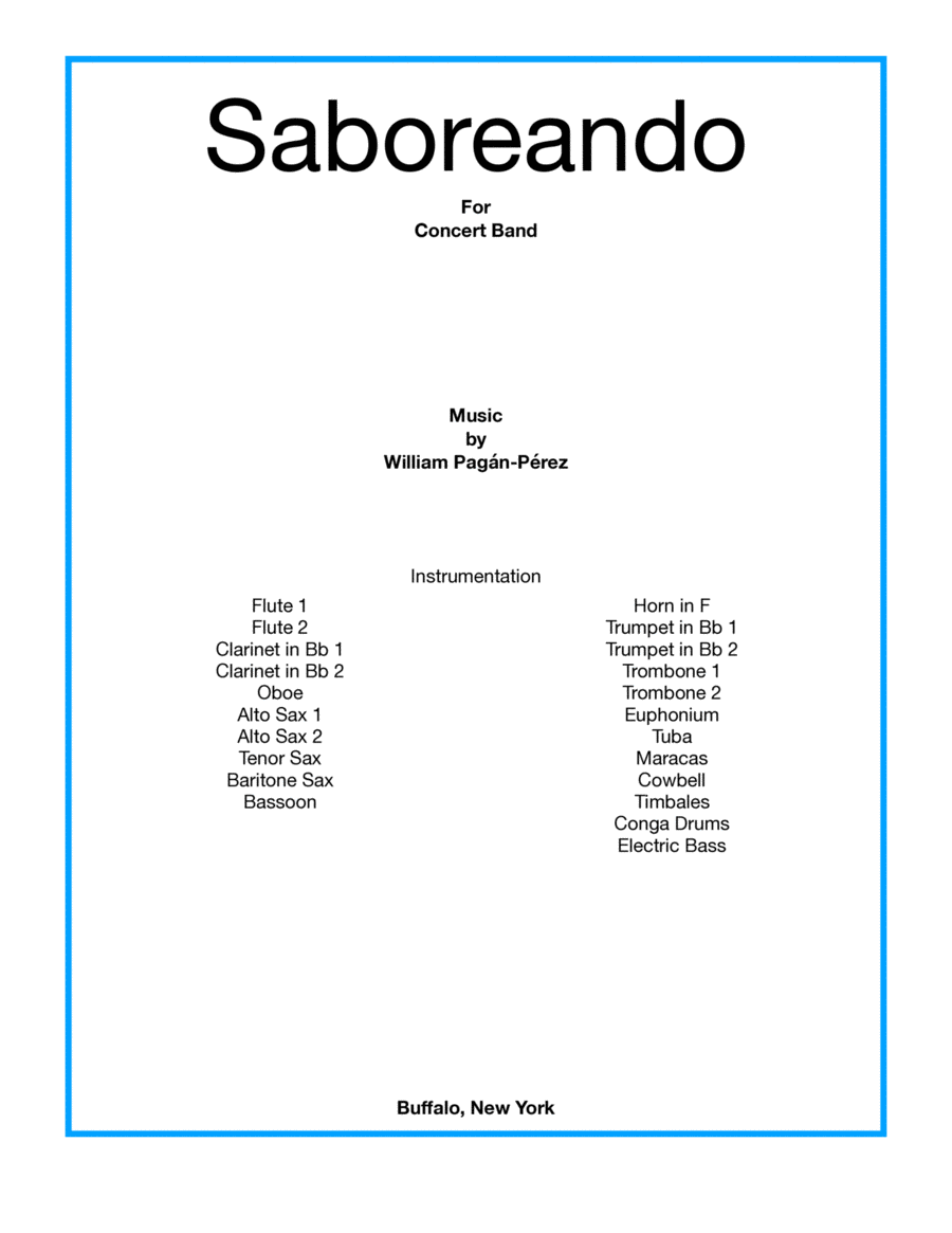 Saboreando Concert Band scores gallery preview page 1