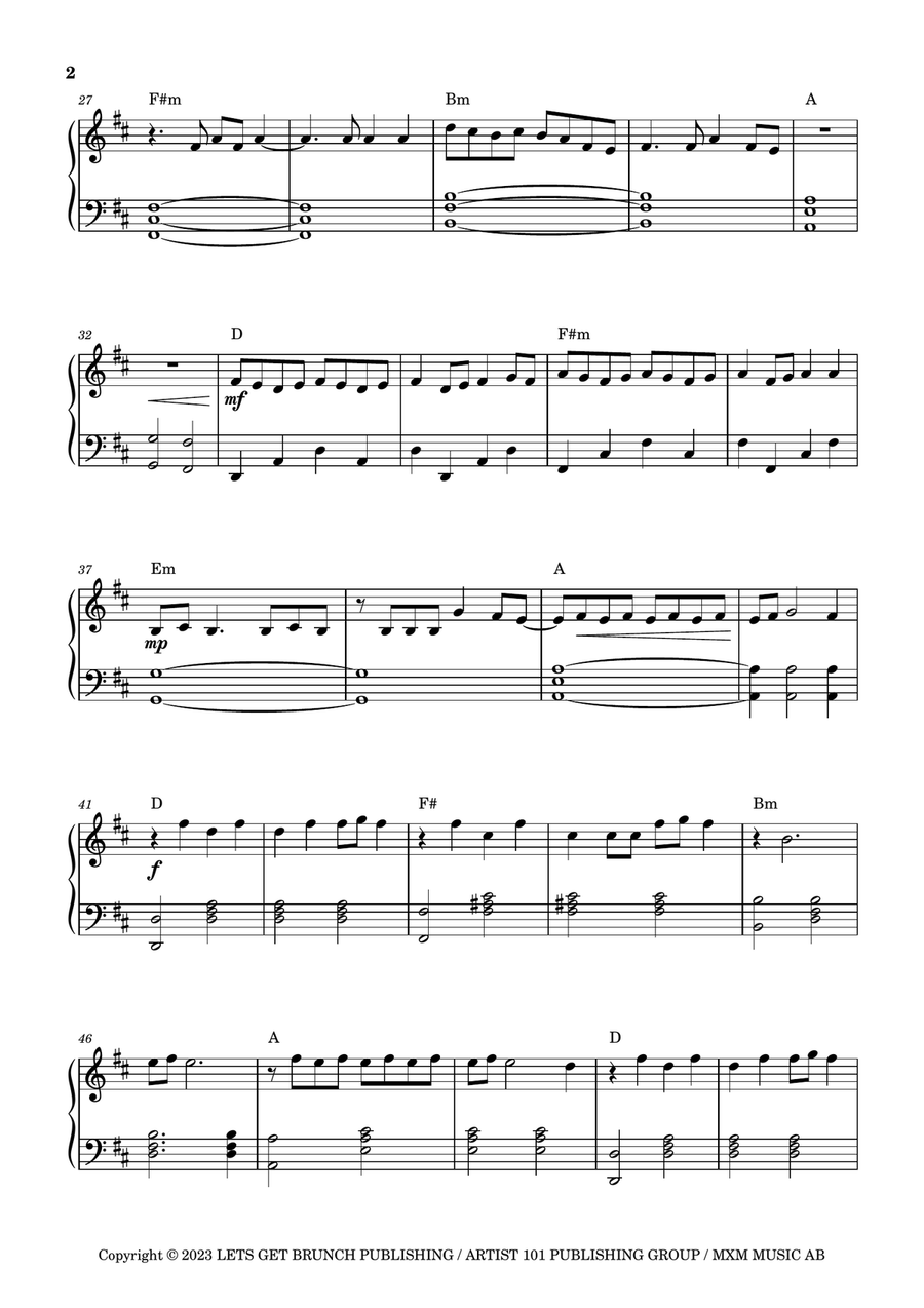 The Loneliest The Loneliest Piano Solo scores gallery preview page 2