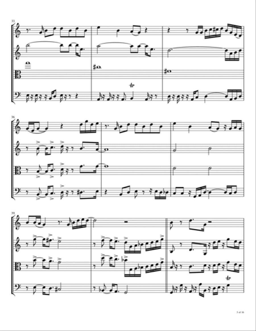 Boogie Down Boogie Down String Quartet scores gallery preview page 6
