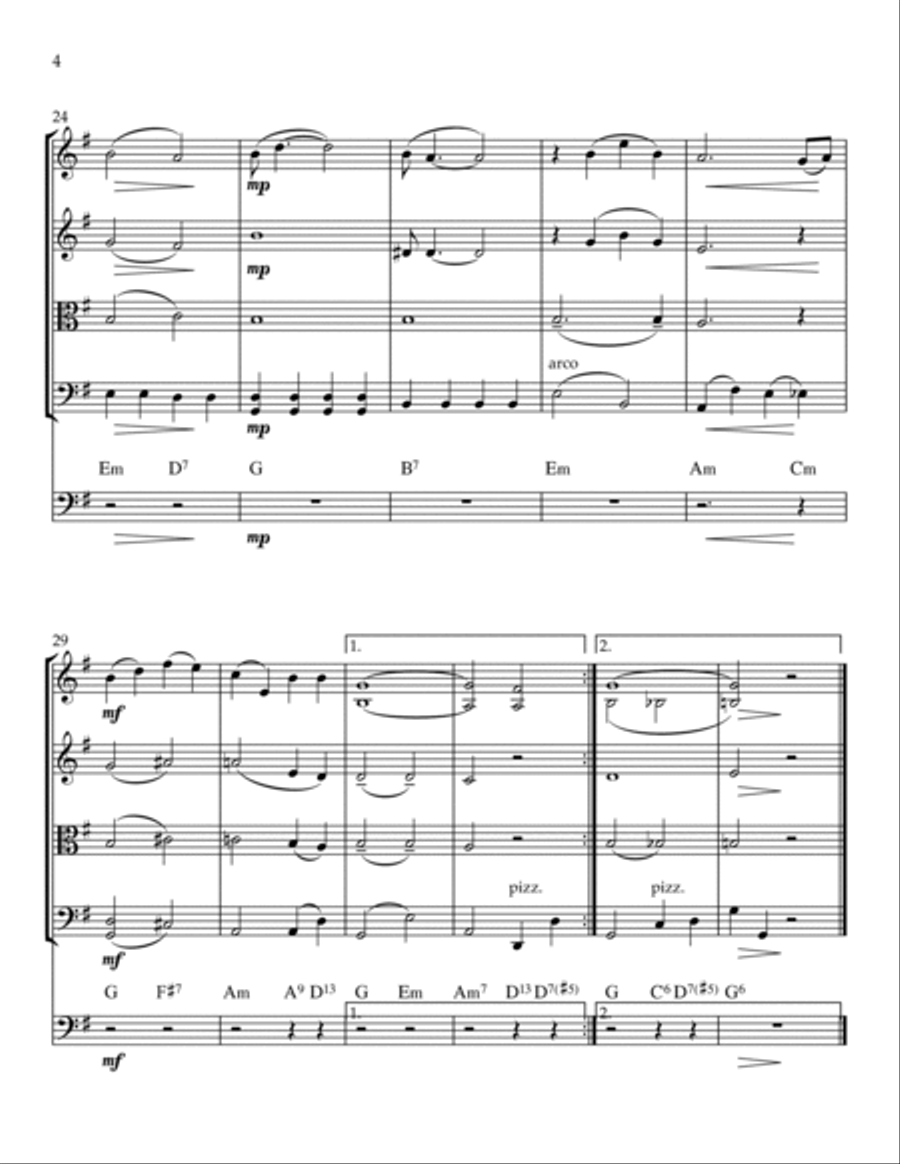 Georgia On My Mind String Quintet scores gallery preview page 5