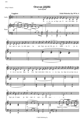 Oravan jaljilla, Op. 99 No. 4 (C Major)