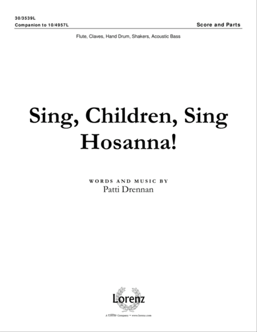 Sing, Children, Sing Hosanna! - Instrumental Ensemble Score and Parts Choir scores gallery preview page 2