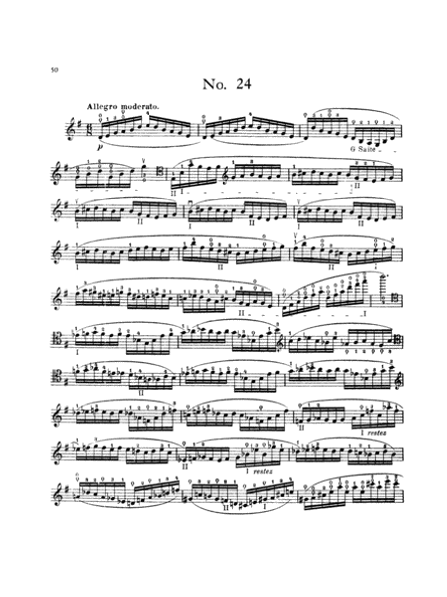 Popper: High School of Cello Playing, Op. 73 (40 Etudes) Part scores gallery preview page 1