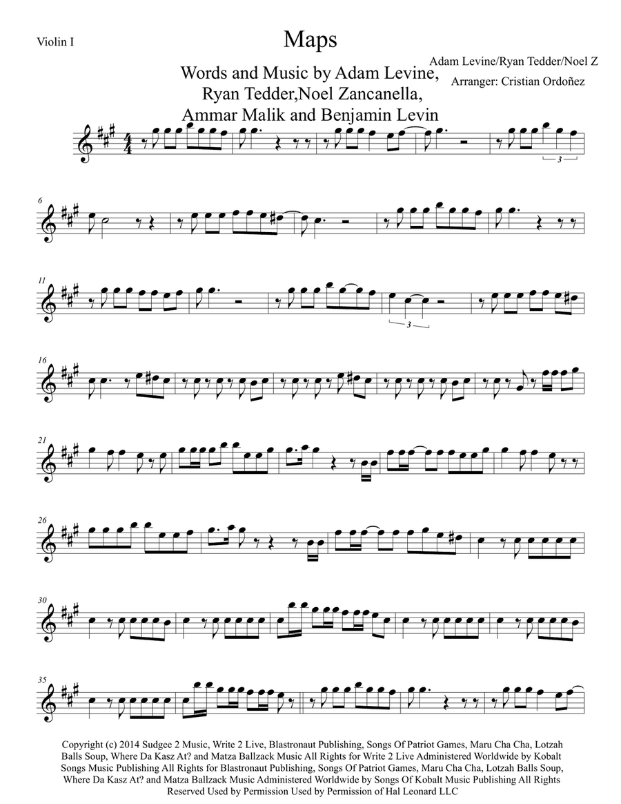 Maps String Quartet scores gallery preview page 1