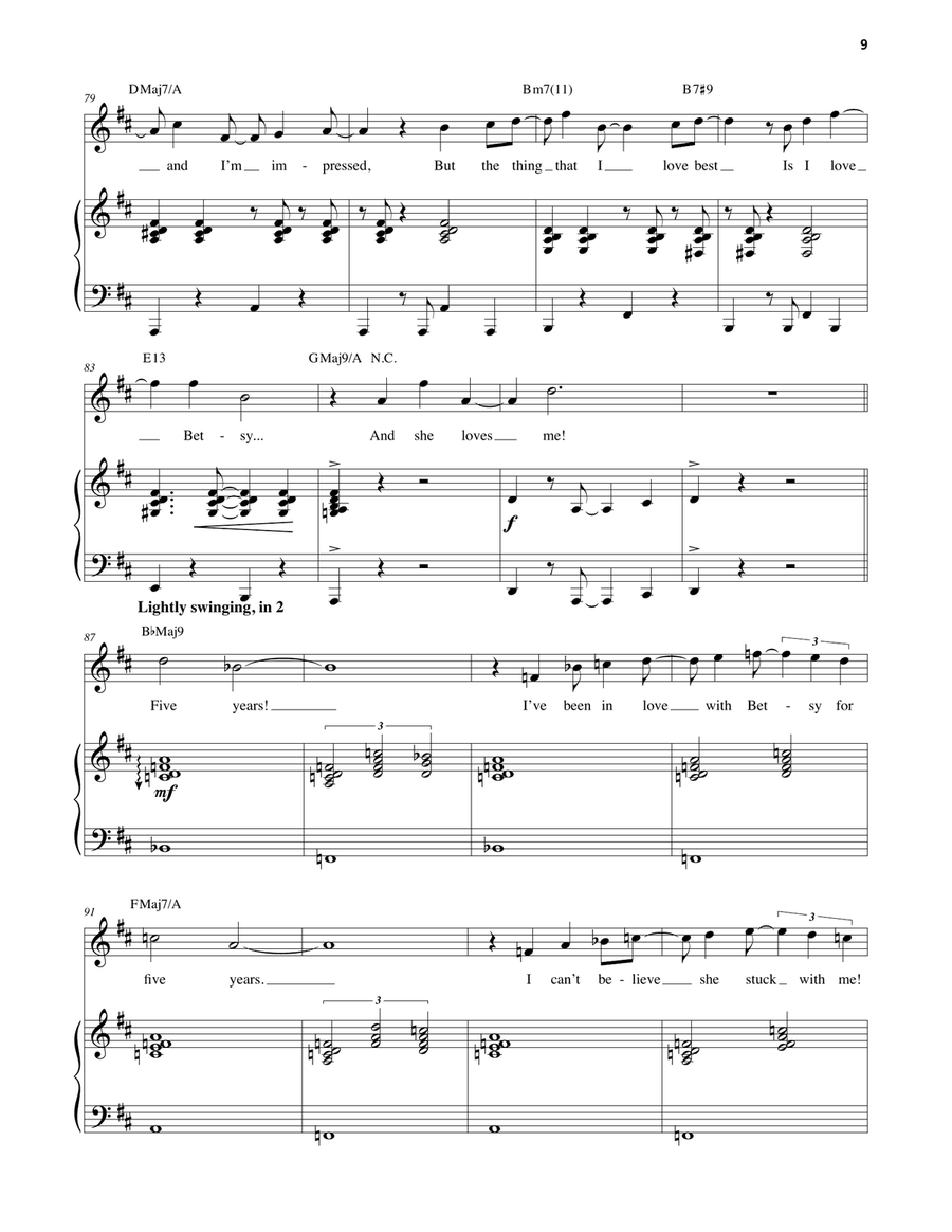I Love Betsy (from Honeymoon in Vegas) Voice scores gallery preview page 6