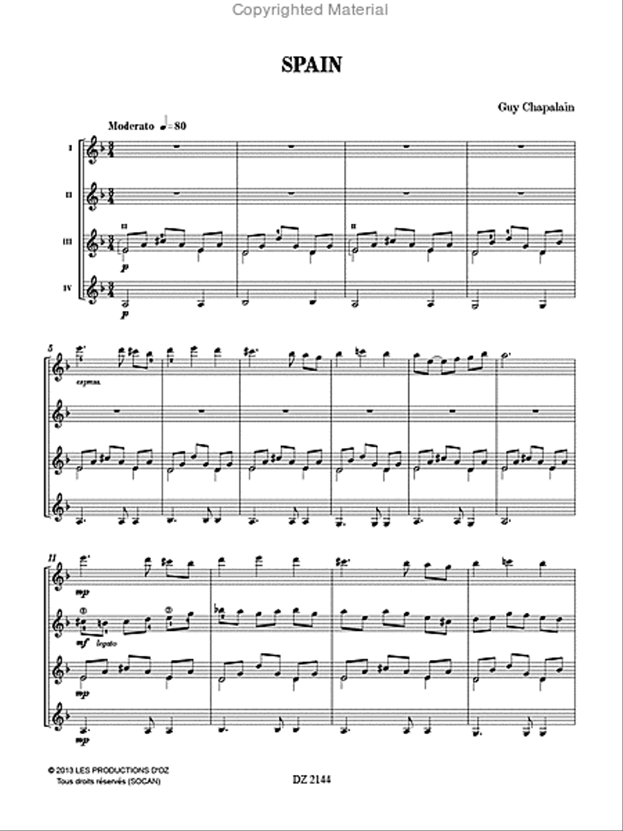 Spain Guitar Ensemble scores gallery preview page 2