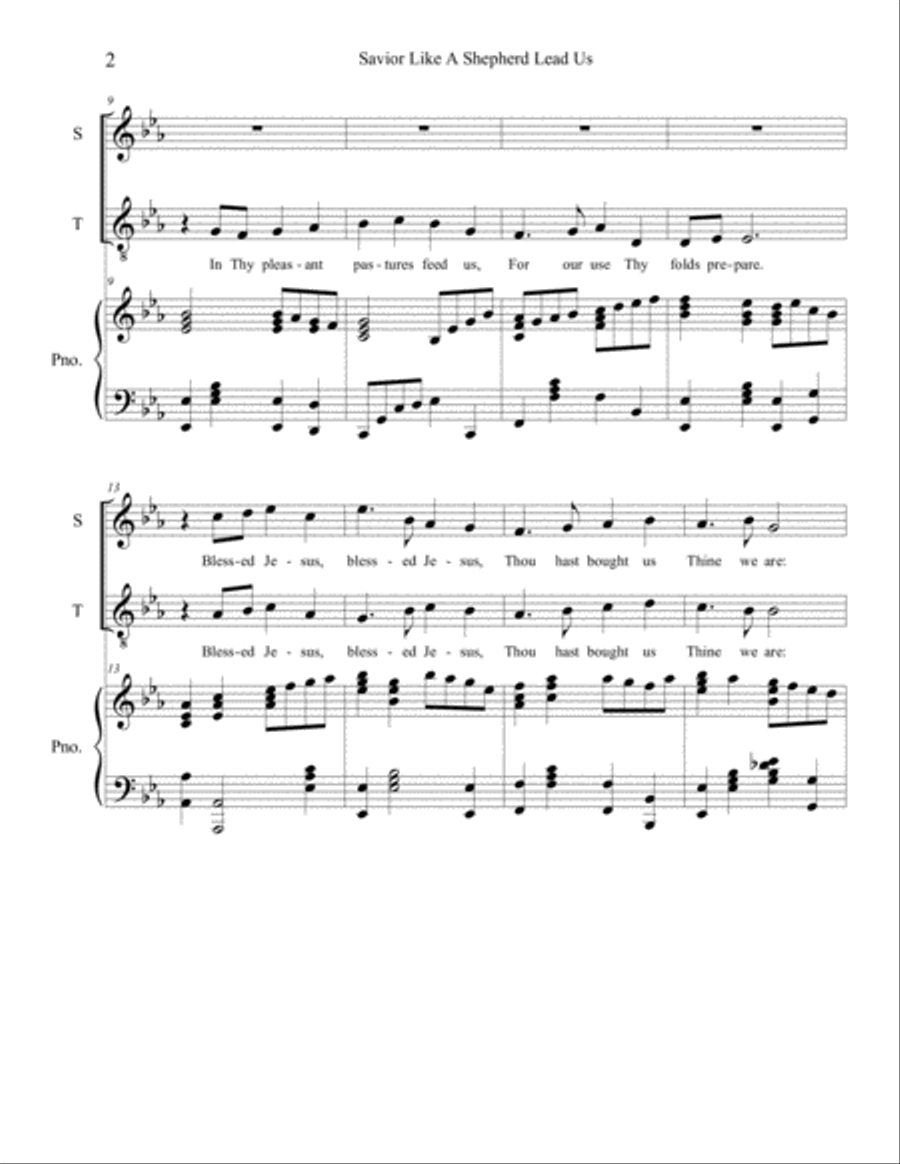 Savior, Like A Shepherd Lead Us SA scores gallery preview page 2