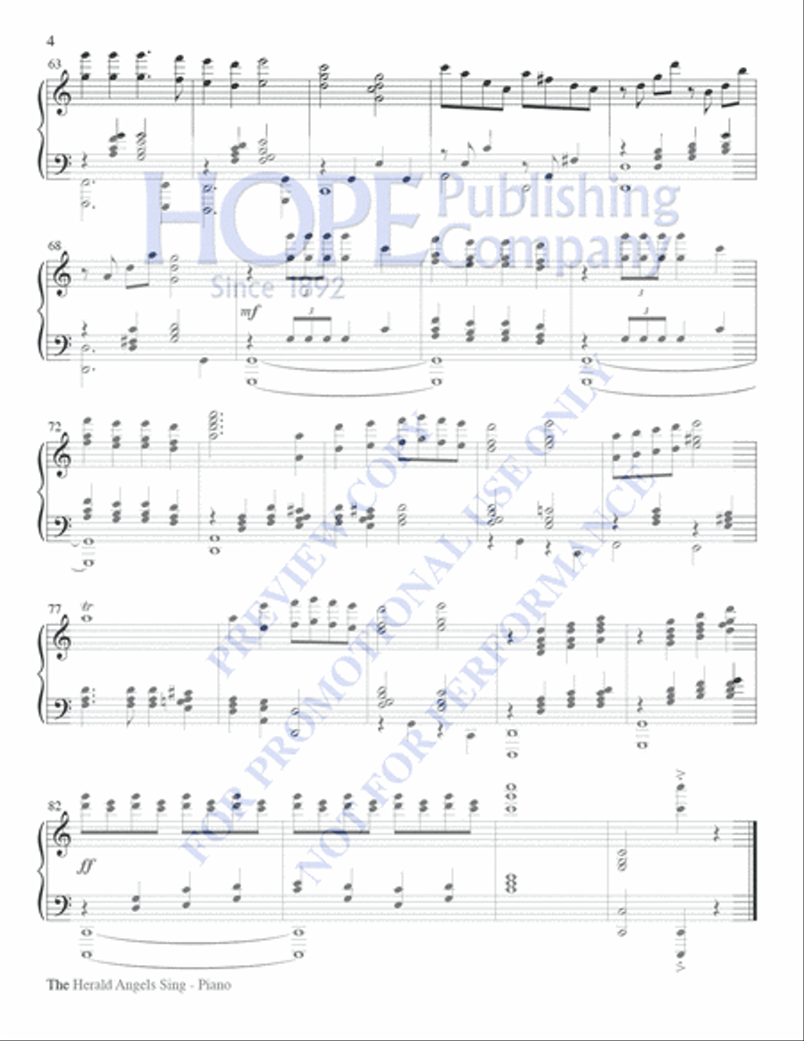 The Herald Angels Sing Piano scores gallery preview page 12