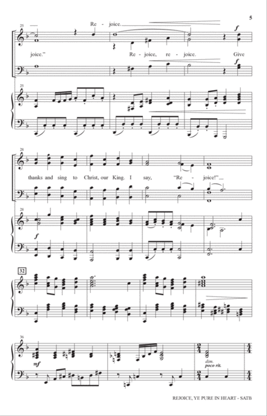 Rejoice, Ye Pure In Heart (arr. Heather Sorenson) 4-Part scores gallery preview page 3