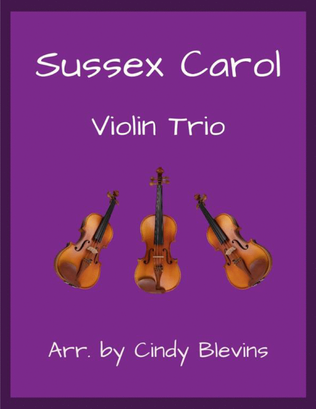 Book cover for Sussex Carol, for Violin Trio