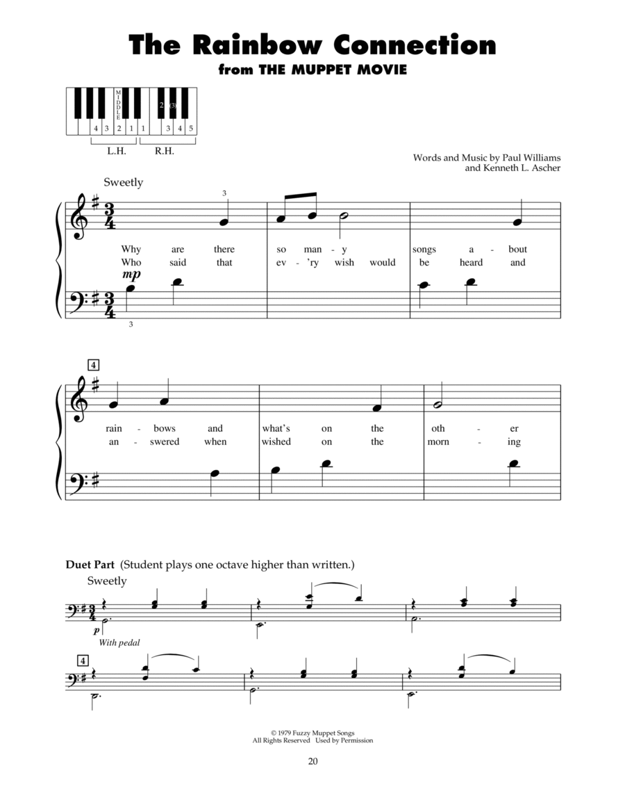The Rainbow Connection Piano scores gallery preview page 1