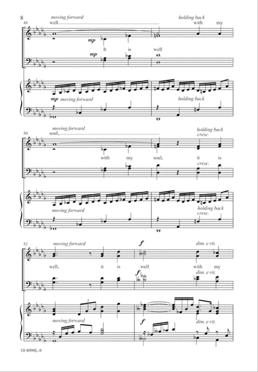 It Is Well With My Soul 4-Part scores gallery preview page 8