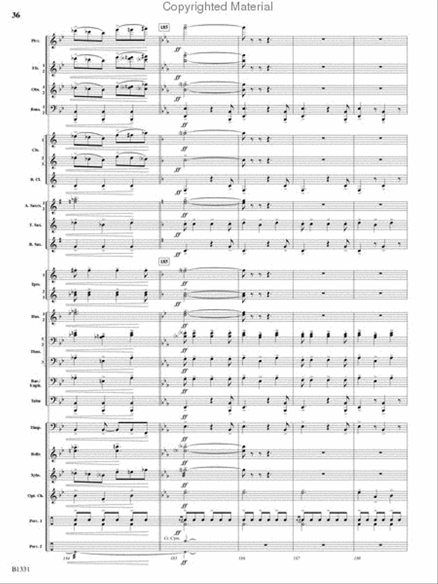 March Jubiloso Concert Band scores gallery preview page 34