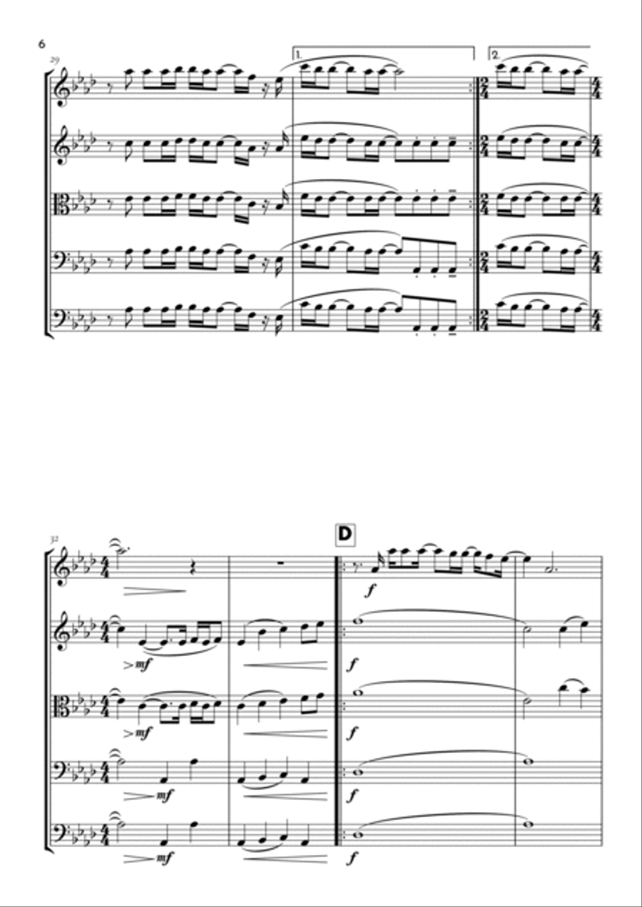 Goodness Of God String Quintet scores gallery preview page 6