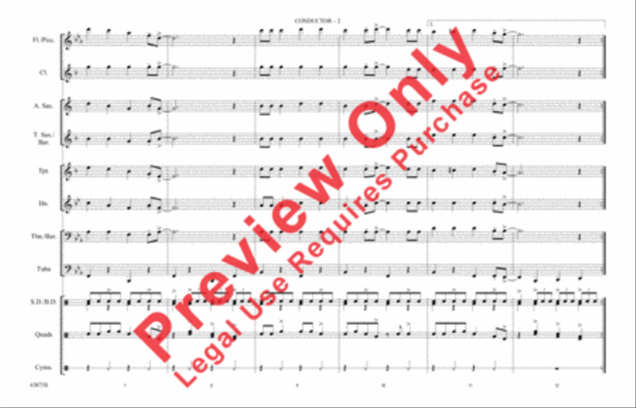 Rockin' Around the Christmas Tree Marching Band scores gallery preview page 3